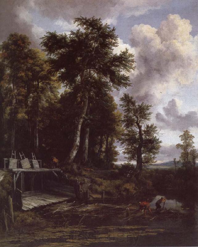 Jacob van Ruisdael Landscape with a Sluice Gate Germany oil painting art